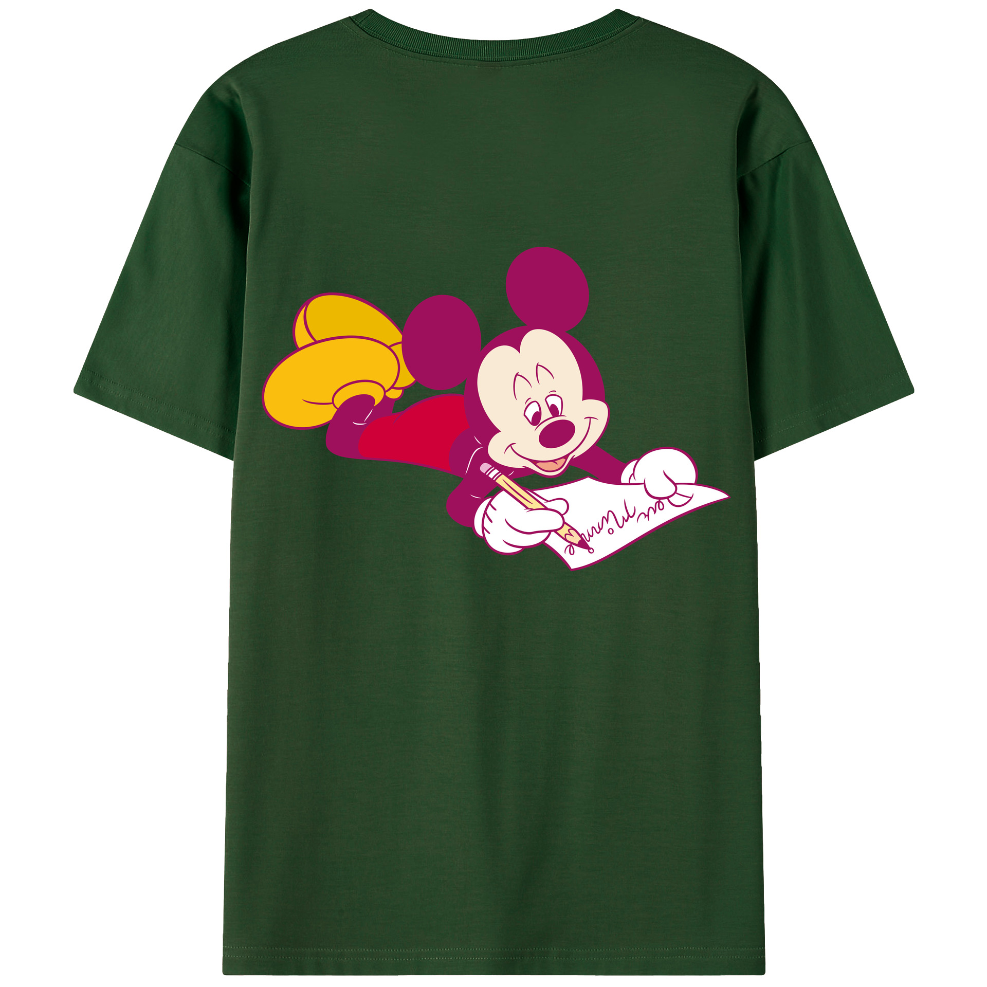 （画像用） ミッキーマウス Mickey Mouse 綿100％半袖Tシャツ（背面プリント）
